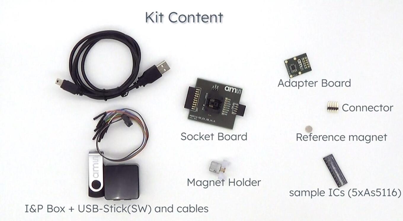 AS5116 Evaluation Kit Contents